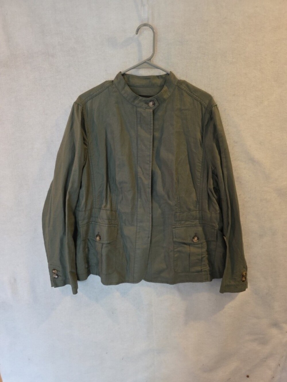 Talbots Women's Green Button Up Jacket Size XL